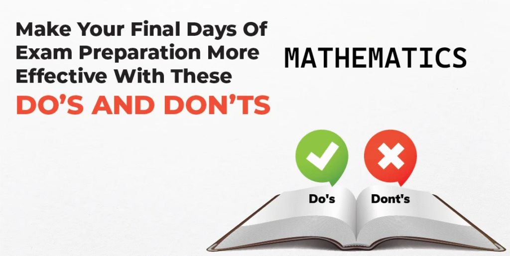 Math Exam Dos and Don'ts